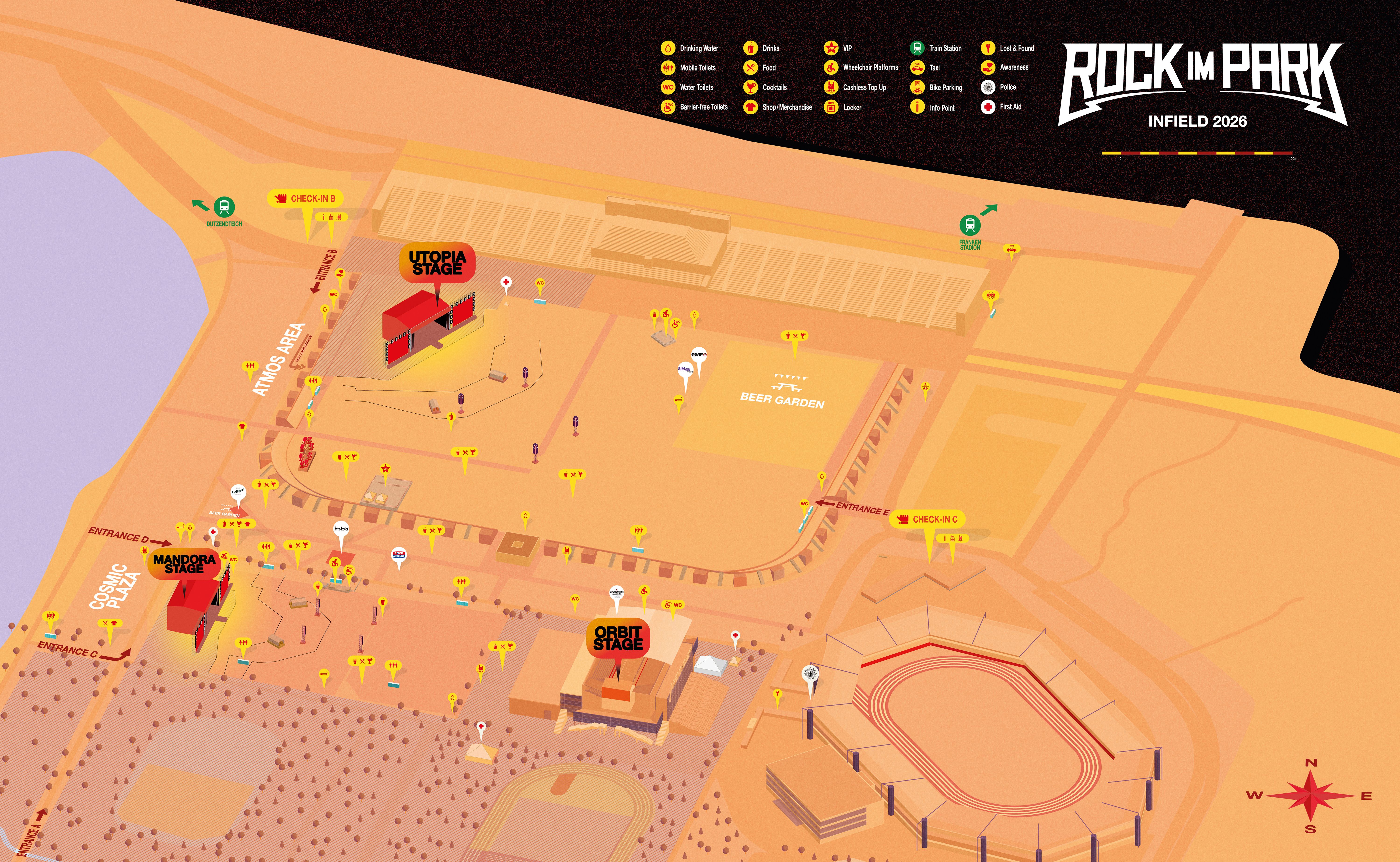 Rock im Park 2026 Site Map Infield
